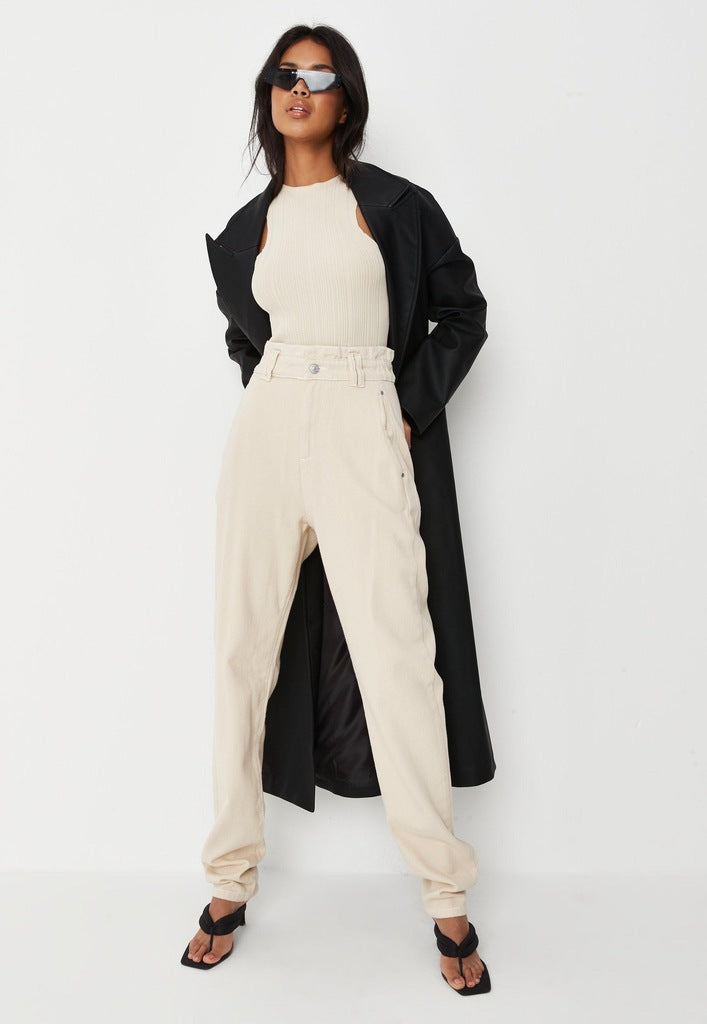 MISSGUIDED SPODNIE JEANSOWE BOYFRIEND