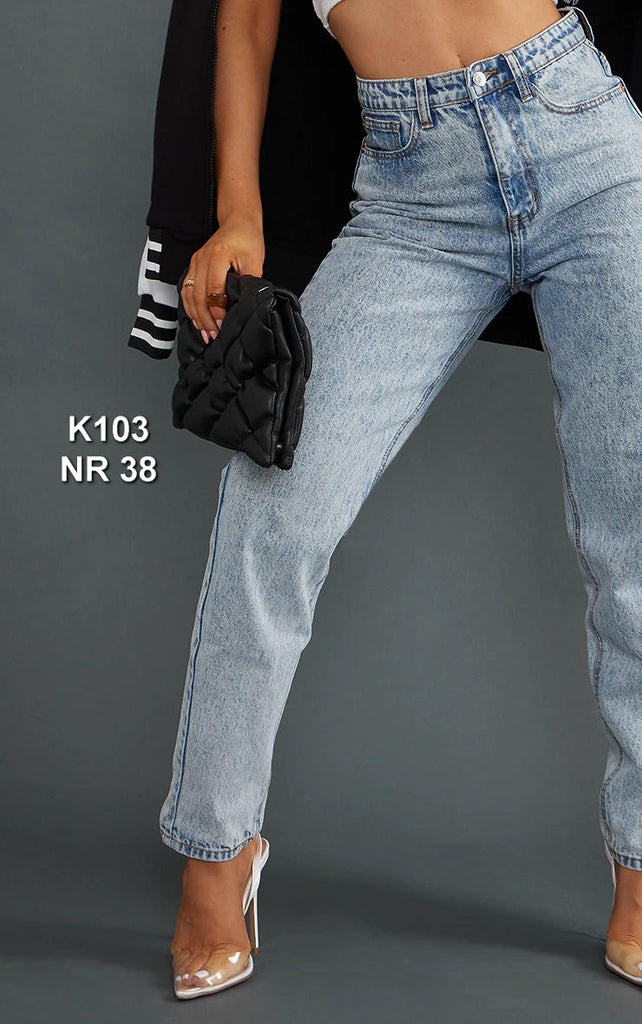 PRETTYLITTLETHING Acid Blue Mom Jeans