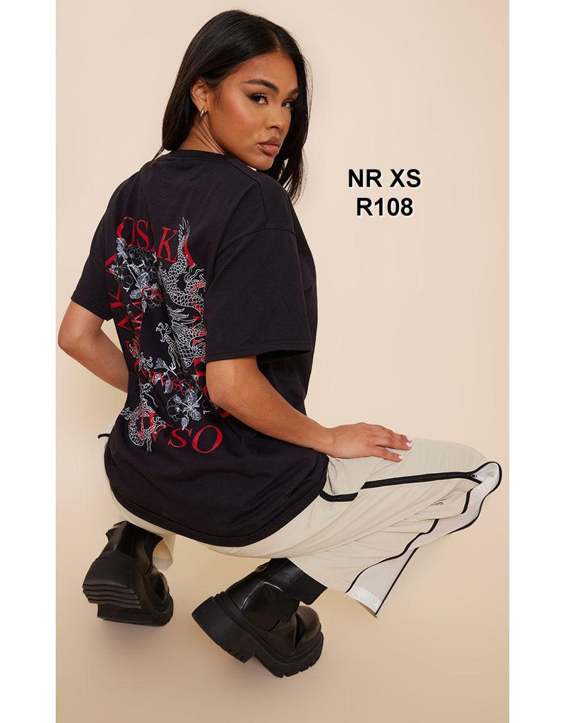 Black Osaka Printed T Shirt