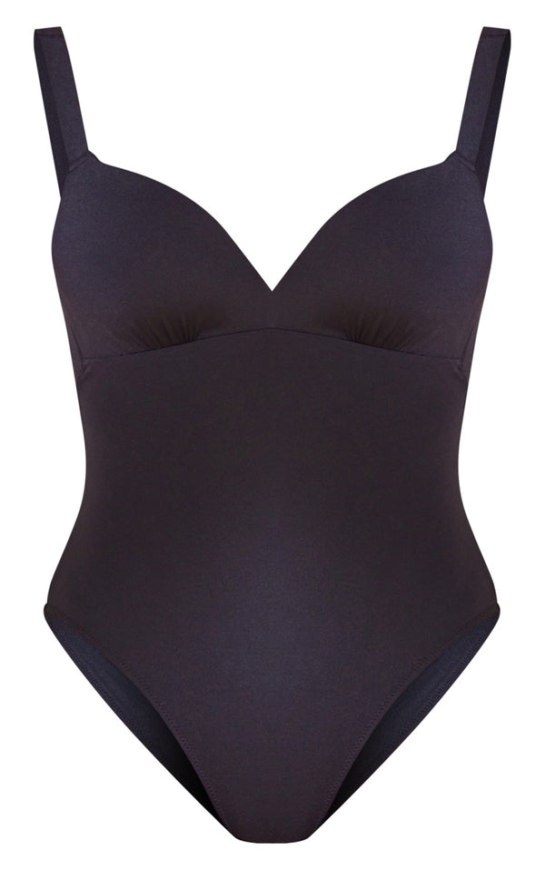 Black Sweetheart Neckline Push Up Padded Swimsuit