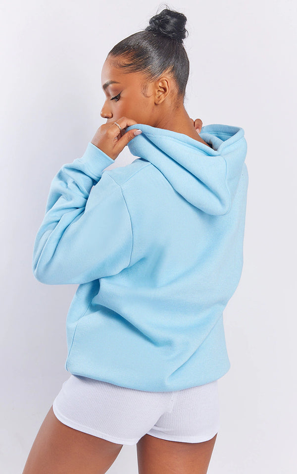 Baby Blue Oversized Fit Sweat Hoodie