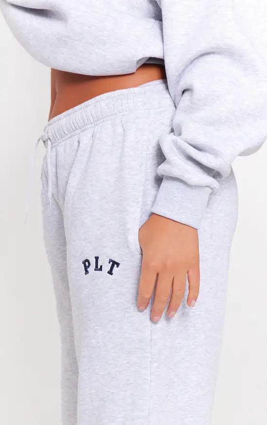 Tutash sportive Ash Grey PLT Logo me prerje të gjerë dhe të lirshme