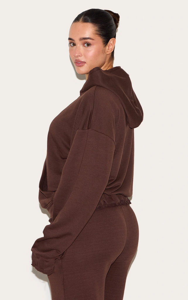 Shape Chocolate Zip Through Hoodie