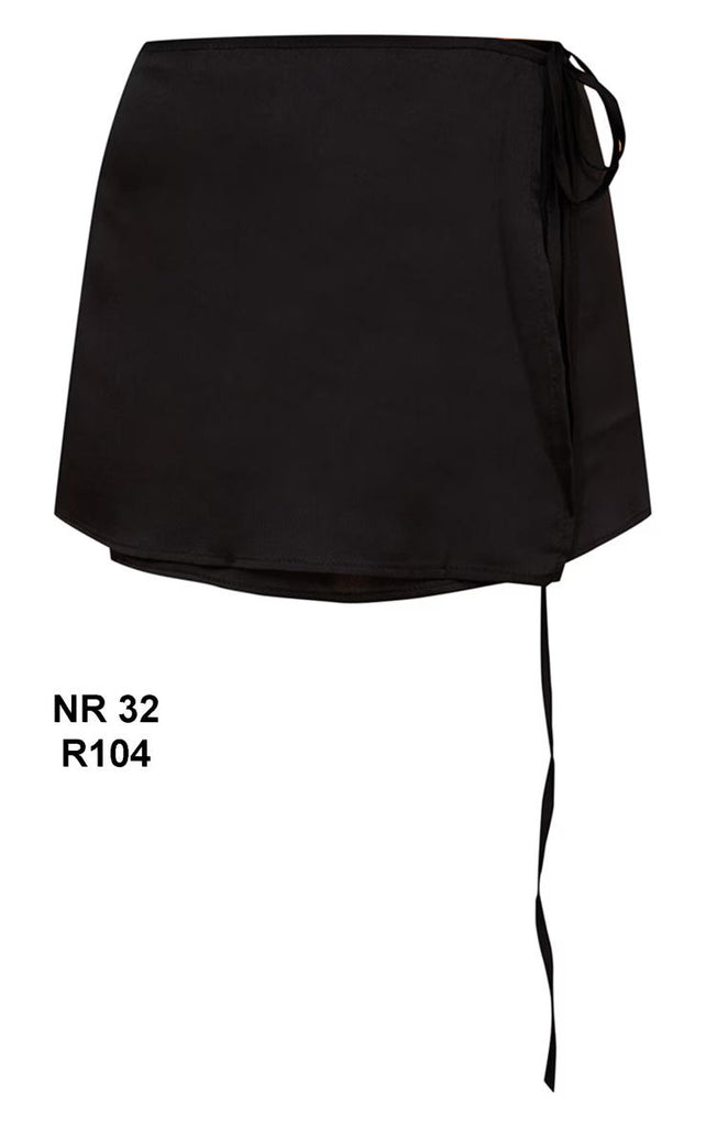 Black Satin Tie Side Mini Skirt