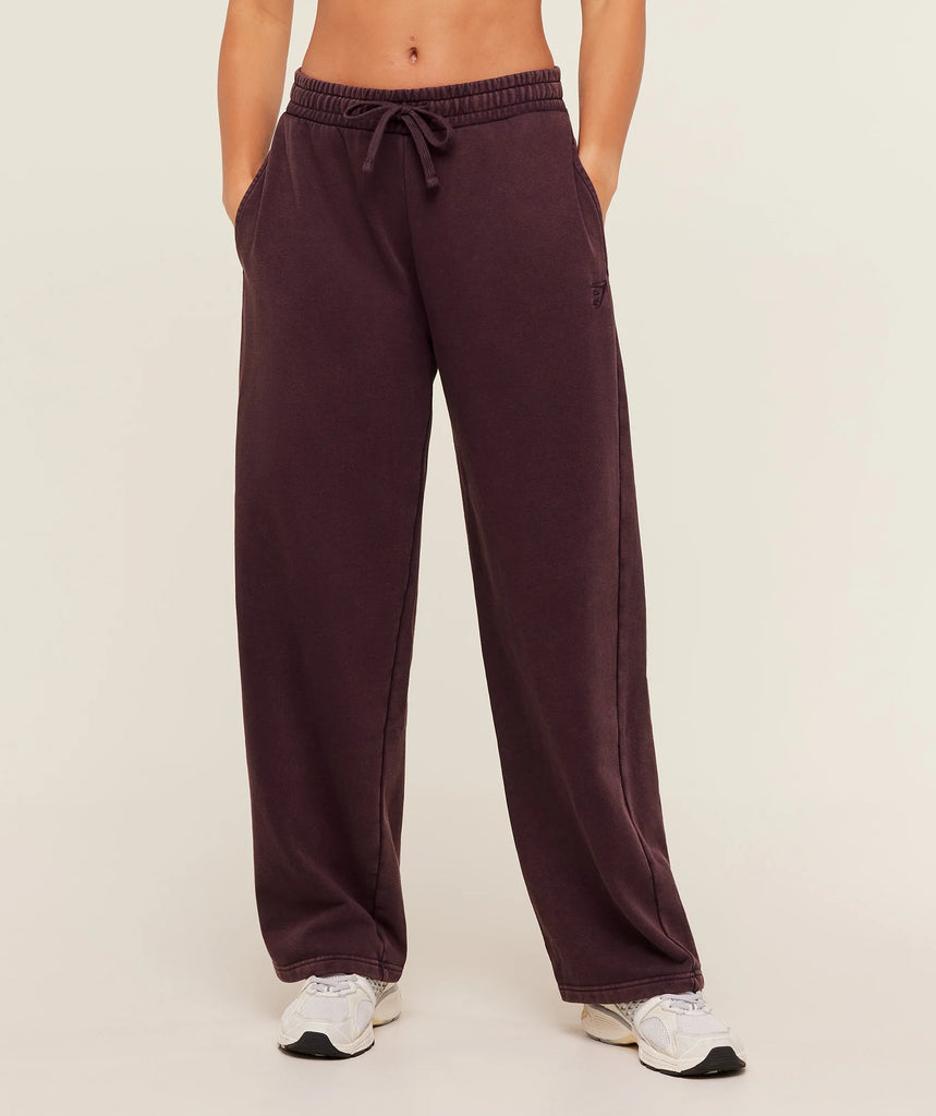 Washed Wide Leg Joggers